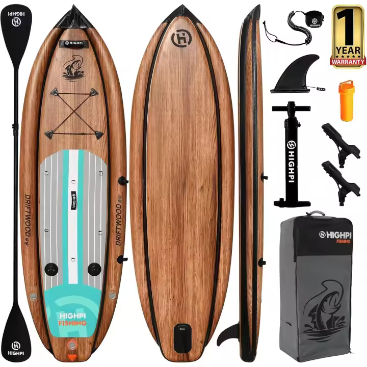 DEVESSPORT Tabla de Paddle Surf Hinchable Highpi para Pesca Accesorios Incluidos - 1