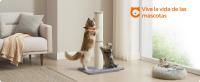 Feandrea Poste Rascador para Gatos, 85 cm de Alto, Gatos Medianos y Grandes, Poste Rascador de Sisal, Pompón de Muelle con Campana, Gris Paloma - details 0