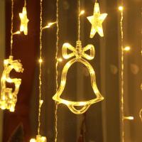 Curtain De Luces LED De Navidad Con Bola Y Cuernos De Ciervo 3.5m Decoración De Año Nuevo Para Bodas Y Fiestas 2023 Cadena De Luces De Navidad Multicolor - details 2