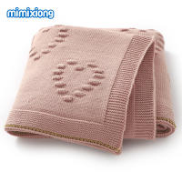 Mantas de Algodón de DOT para recién nacidos, ropa de Cama para cochecito, Cuna, edredón, 100x80cm - details 5