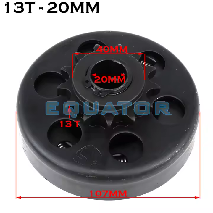 Aro De Engranajes Centrífugos Automáticos 13 Dientes 19mm 20mm 25.4mm Bajo De 3/4" Para Motocarrilera Y Moto Mini Bike Partes De Motor - 1