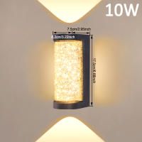 Lámpara De Pared Moderna Para Exteriores Luz De Puerta Impermeable Con Cristal Iluminación De Dormitorio Para Pasillo Jardín Decoración De Patio Luz LED Self-Contained No Dimmable - details 8