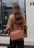 Bolso De Hombro Para Mujer En Cuero Genuino Split Tamaño Grande Color Marrón Y Negro Estilo De Lujo Y Moda Bolso Cruzado - details 22