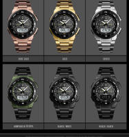 Reloj Deportivo De Moda SKMEI Para Hombres Cuarzo Digital Resistente Al Agua Con Contador Regresivo Y LED Reloj Masculino De Pulsera Acero Inoxidable - details 3