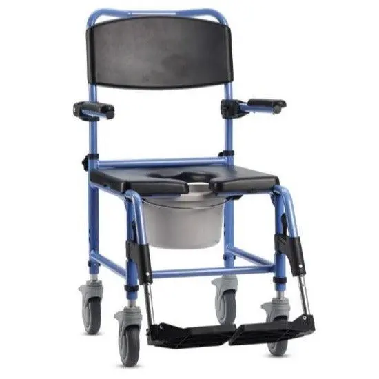 Silla de Ruedas WC y Ducha con Reposapiés Abatibles Ortoprime Ortoprime - 1