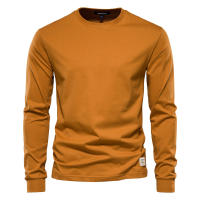 Camisetas de manga larga a la moda de otoño para hombre, camisetas de manga larga de color liso de talla europea, camisetas interiores de algodón para hombre - details 12