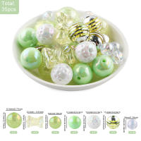 35Pcs/Bag De Cuentas De Acrílico Para La Creación De Joyas DIY Cuentas Sueltas Para Llaveros Pulseras Y Collares Hechas a Mano Accesorios De Manualidades - details 5