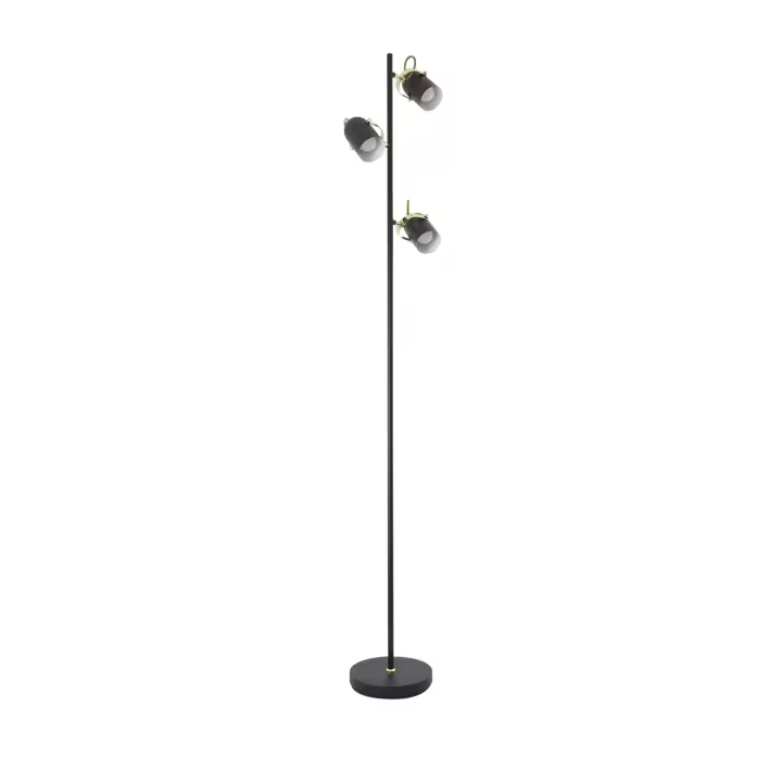 Ledkia Lámpara de Pie Cano 3 Focos Aluminio Decorativo Interior - 1