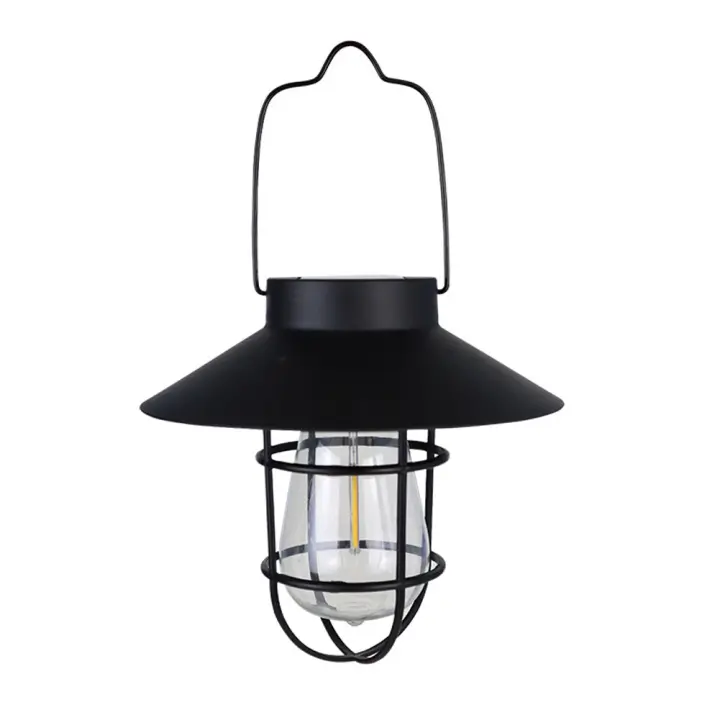 Lámpara Solar Externa Impermeable Vintage Para Jardín Patio Decoración De Navidad Iluminación Con Luces Solares De Metal Colgante - 1