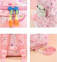 Mochila Infantil 3-6 Años para Escolar,Mochilas Infantiles Anti Perdió,Lona Bolsa with Bolsos Laterales - details 1