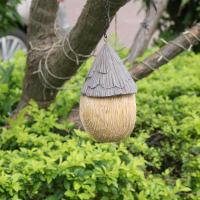 1pc Adorno De Jardín Exótico En Forma De Nido De Pájaro Duradero Y Cómodo Para Invierno Decoración Única Para Exterior - details 3