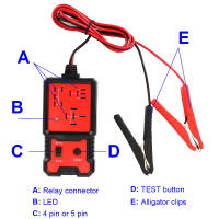 Luz Indicadora LED Para Batería De Coche Prueba Electrónica Universal 12V Herramienta De Diagnóstico Automotriz Para Relay - details 5