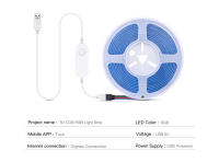Tira De LED RGB Zigbee WiFi U5V Flexible COB Para Decoración De Habitaciones Compatible Con Tuya Alexa Google Home USB - details 1