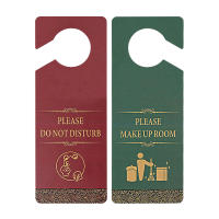 1pc Lección De No Disturbar Para Habitación De Maquillaje Signo Colgante De Madera Doble Cara Rojo Y Verde Para Puerta De Casa Oficina Hotel - details 1