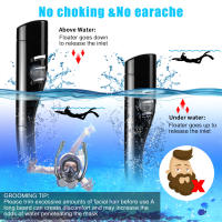 Máscara de snorkel de doble tubo totalmente seca, antiasfixia, antiempañamiento, integrada, de alta definición, con amplio campo de visión. - details 6