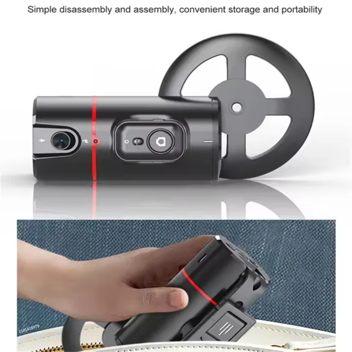 Estabilizador de Gimbal 360° para Escritorio con Seguimiento Automático AI y Luz de Relleno para Smartphone Material de Plástico Unisex Recomendado - 1