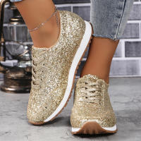 Zapatos De Mujer De Primavera Con Lentejuelas Bling Y Diseño Fashion Punta Redonda Antideslizantes Confortables Para Exterior Suela Gruesa - details 17
