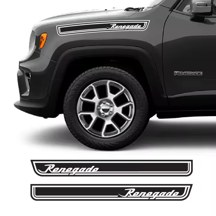 Pegatinas para coche laterales Renegade compatibles con Jeep Renegade 2021 - 1