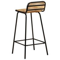 vidaXL Taburetes de cocina 2 unidades madera maciza de mango - details 2