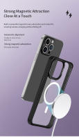 VOKAMO Funda Transparente y Borde de Color con Anillo Magnético Compatible con MagSafe para iPhone 15, iPhone 15 Plus, iPhone 15 Pro, iPhone 15 Pro Max de Alta Calidad y Muy Resistente a los Golpes - Varios Colores - details 1