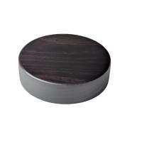 Peanas circulares de madera maciza. Acabado barniz Nogal mate. Grosor: 3 cms. Varias medidas. GRECA. - details 0