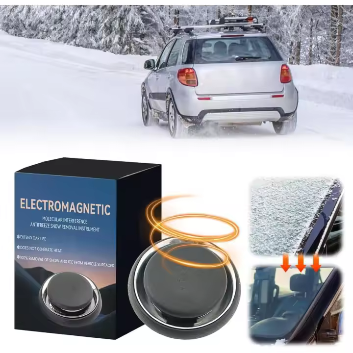 Dispositivo anticongelante electromagnético para quitar la nieve del coche, nuevo dispositivo anticongelante portátil de interferencia molecular electromagnética 2025, ambientador para coche - 1