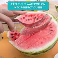 Sandía slicer cortador de Maple inoxidable Fruta Tallados rebanada Cutt formas Melón Cocina Cuchillo herramienta multición - details 3