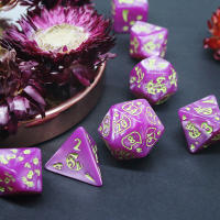 Juego De 7 Dados Multifacéticos Para RPG D&D D4/D6/D8/D10/D12/D20 Colores Aleatorios Juego De Tablero De Juegos De Mesa - details 2