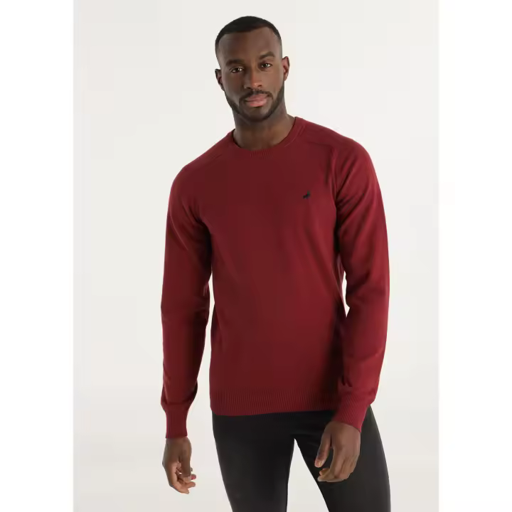 LOIS JEANS - Jersey basico de punto con cuello caja bordado Toro - 1