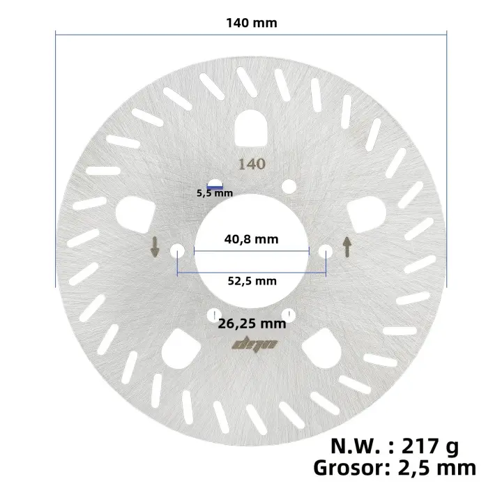 Disco De Freno Electrónico Segway Ninebot GT1/GT2 De 140MM Con 6 Agujeros Para Patinete Potente Piezas Y Accesorios De Freno - 1