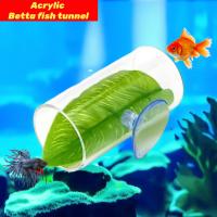 1pc Tubo De Acrílico Para Acuario Pez Betta Pequeño Tunnel/Hollow Diseño Para Mejor Observación De Pez Betta Decoraciones Para Tanque De Pez Betta - details 0