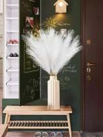 10pcs De Pampas Artificiales 55cm/21.65 Pulgadas Altas Rejas De Terciopelo Falso Grama Para Relleno De Vaso De Piso Decoración De Hogar - details 1