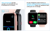 Reloj Inteligente Hombre Mujer con Llamadas Bluetooth,1.8" Alexa Incorporado Smartwatch Hombre,con Pulsómetro,SpO2,Sueño,IP68 Impermeable,Reloj Deportivo Hombre de 100+ Modo, para Android iOS - details 1