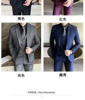 Traje De Novio Para Hombre S-9XL Moda Negocios Profesional Traje Formal Coreano Conjunto De Chaqueta Chaleco Y Pantalones Para Banquete - details 3