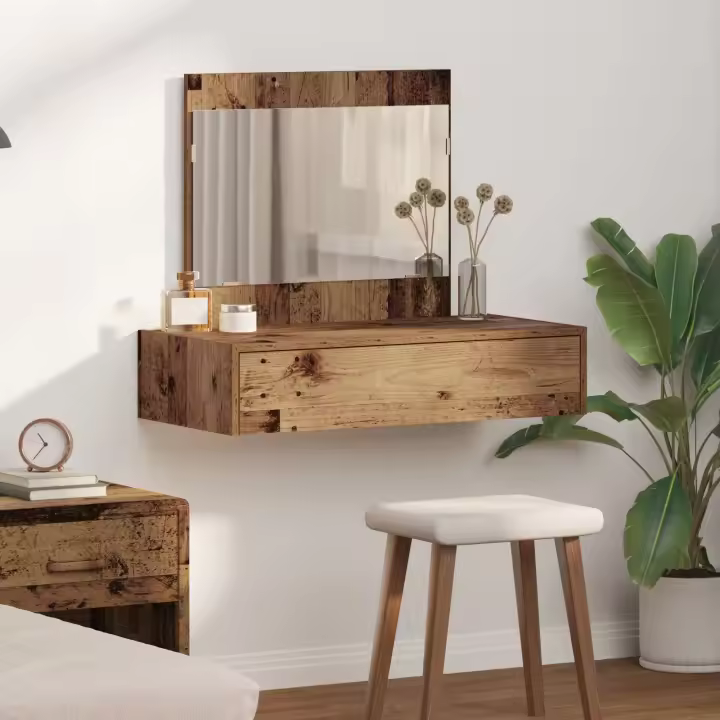 Espejo de Tocador Colgante vidaXL Madera Antigua 83x40x70 cm - 1