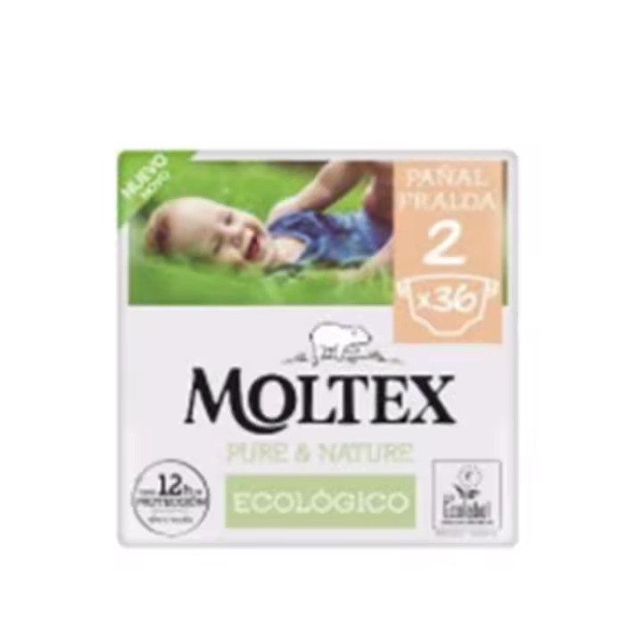 PAÑAL MOLTEX PURE & NATURE T2 (3-6KG) 36 UDS - 1