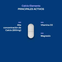 Calcio, Magnesio y Vitamina D -  800mg Carbonato de Calcio -  Huesos, Dientes y Músculos - Suplemento de Calcio con Magnesio y Colecalciferol - 90 Comprimidos Veganos Calcium Elements Nutralie - details 2