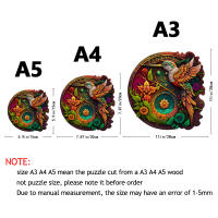 Puzzle De Pájaro Colibrí En Madera Colorido Y Alienígena Dificultad Superior Para Adultos Alivio Del Estrés Educativo - details 7
