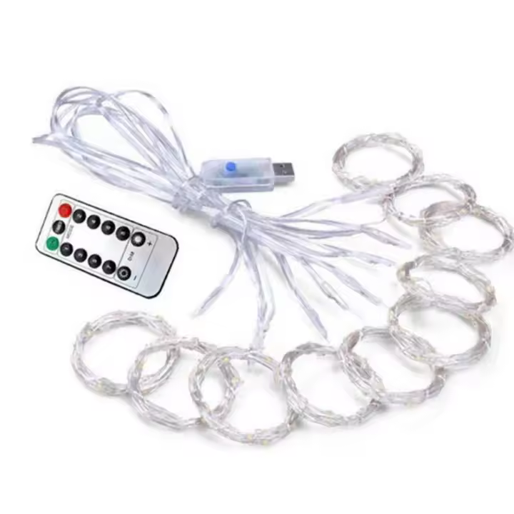 Luces De Encaje LED Con Control Remoto USB 8 Modos Para Decoración De Navidad Fiesta Boda Y Hogar Luz Faeirita Para Dormitorio - 1