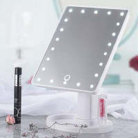 Espejo de maquillaje de sobremesa USB iluminado por LED con LED - details 4
