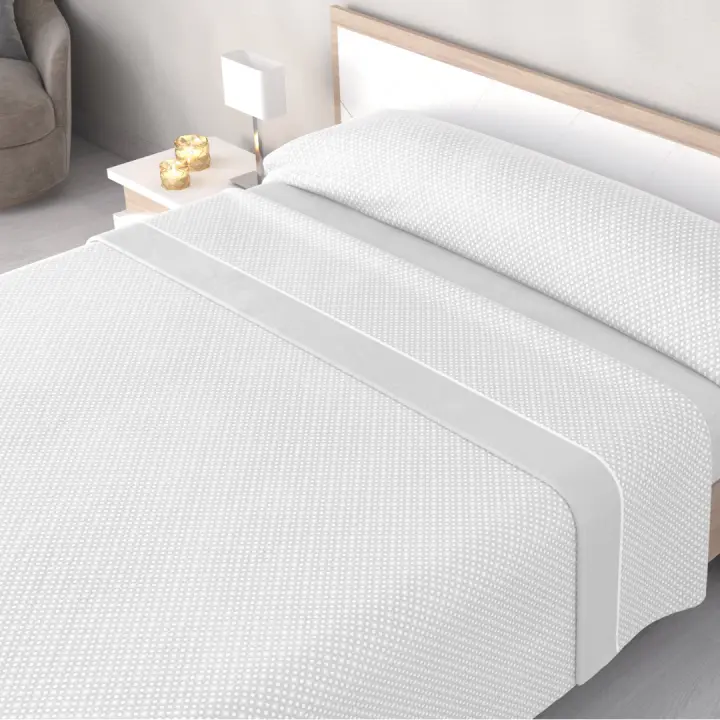 Juego de Sábanas de Coralina Eyre - Invierno, Calidez y Comodidad 180gr/m2 - Gris y Aguamarina - 100% Poliéster - Para un Descanso Perfecto - 1
