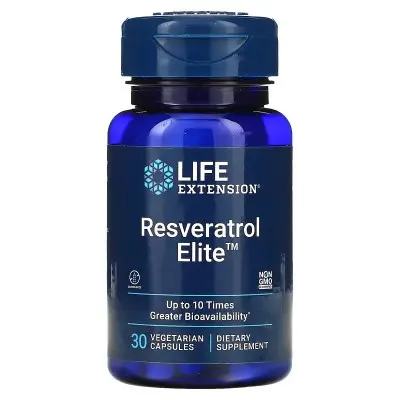 Resveratrol Elite™ 30 cápsulas vegetales de Life Extension - 1