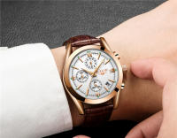 Reloj De Pulsera Deportivo De Lujo Para Hombre LIGE Cuarzo Militar Con Correa De Cuero Premium Impermeable Y Cronógrafo Moda Casual - details 9