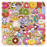 50PCS Pegatinas De Donuts Cartoon Para iPad Maleta Escritorio Cuaderno Computadora Decoración De Juguetes Con Patrón De Animales Resistente Al Agua Para Adolescentes Y Adultos - details 2