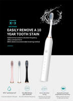 Cepillo De Dientes Eléctrico Sonic Para Adultos IPX7 Impermeable Cabeza De Cepillo DuPont Recargable Por USB Limpieza De Alta Frecuencia 6 Modos De Limpieza - details 0