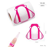 100pcs Formas De Uñas Artísticas Para Gel UV Extensión De Acrílico Estampado Francés Herramienta De Manicura Stencil Adhesivo Creativo Y Conveniente Para Uso Profesional O Doméstico - details 6