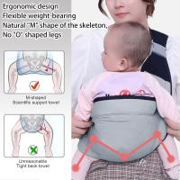 Baby Sling Carrier, Adjustable Baby Holder Carrier, Baby Half Wrapped Sling Hip Carrier, One Shoulder Labor-Saving, Cloth Fabric Lightweight Baby Carrier for Newborn to Toddler Up to 45 lbs (Grey) - details 4