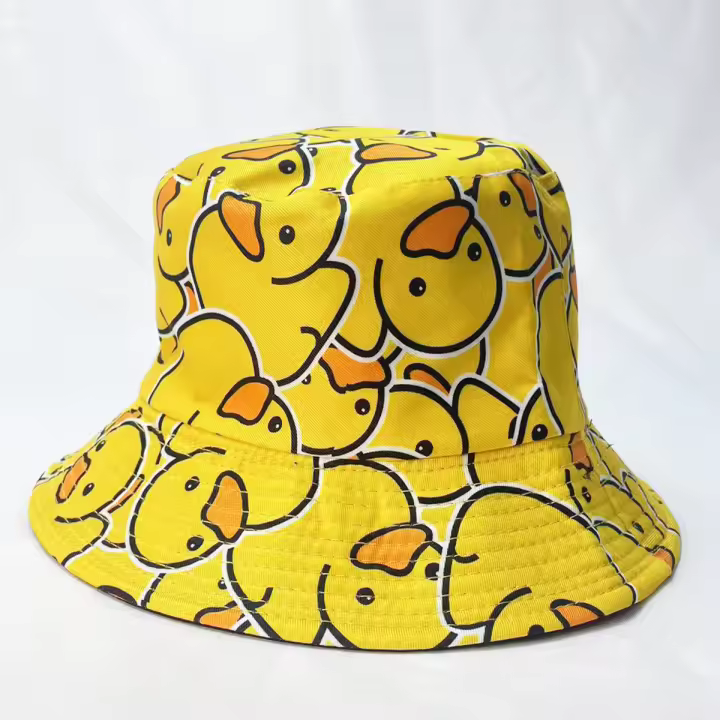 Sombrero De Pescador Amarillo Pequeño Para Hombres Y Mujeres Protección Solar Al Aire Libre Moda Versátil Primavera Y Otoño - 1