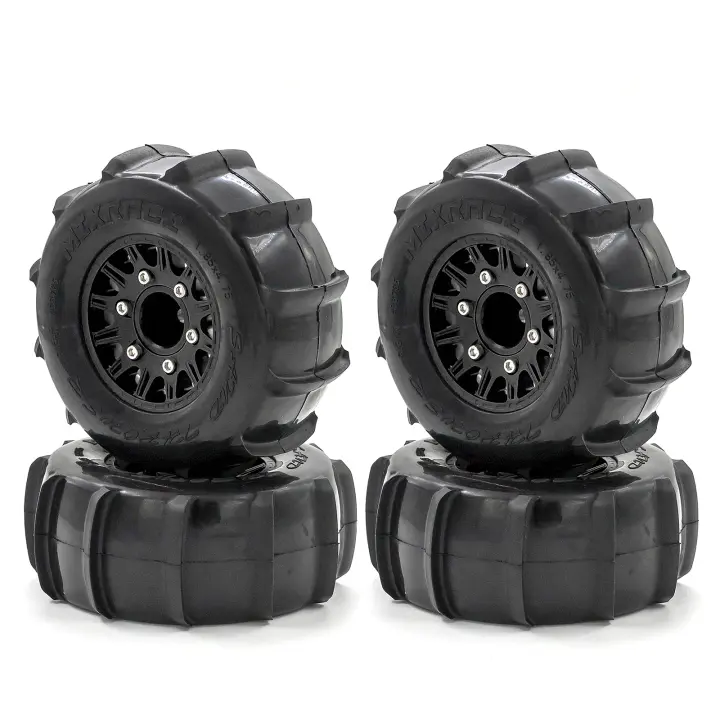 4PCS Neumáticos De Rueda Para Sling Shot Sand Snow Para Coche RC 1/10 Camión De Carreras Curtas Slash Losi 22S DR10 HPI - 1
