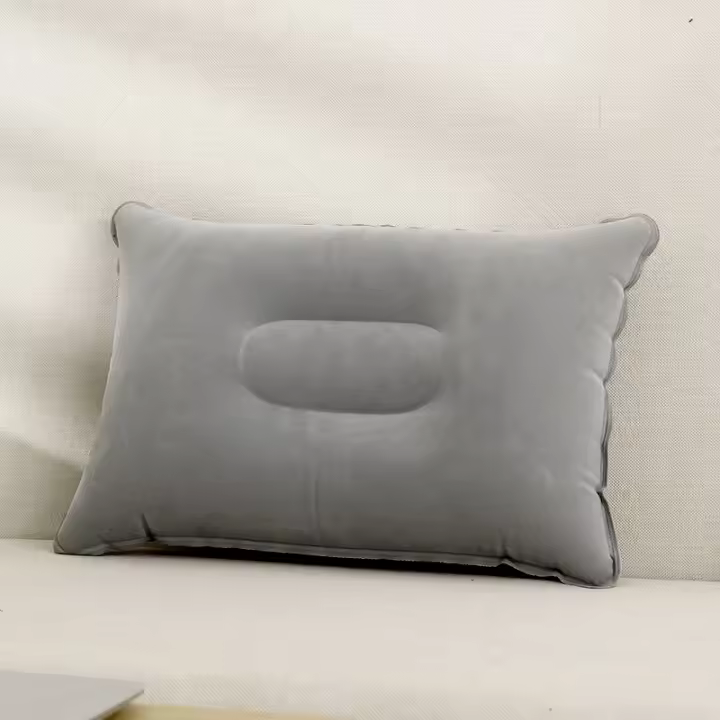 Almohada Inflable Cómoda 1pc Para Oficina Coche Camping Senderismo Y Siestas Soporta El Cuello Y La Lumbar Material PVC - 1